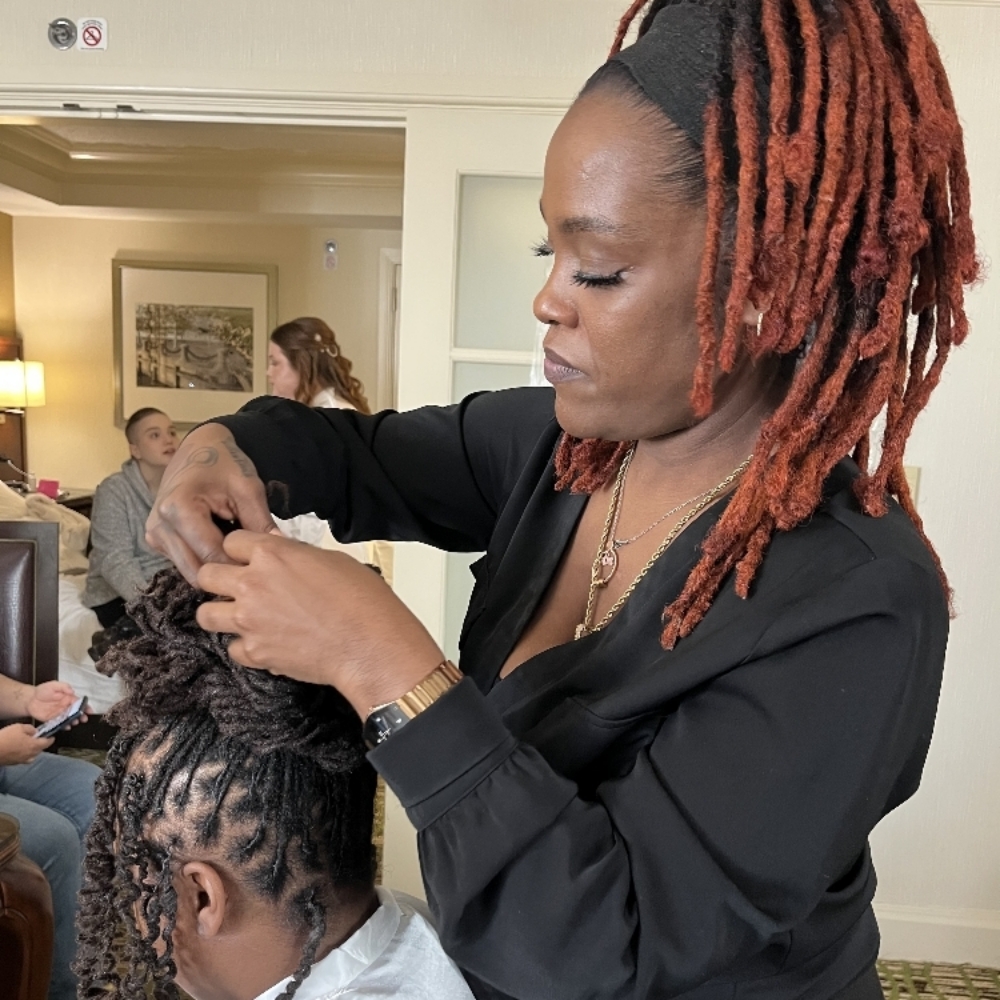 India Robinson at Cheri Amour natural hair salon in Cleveland, OH