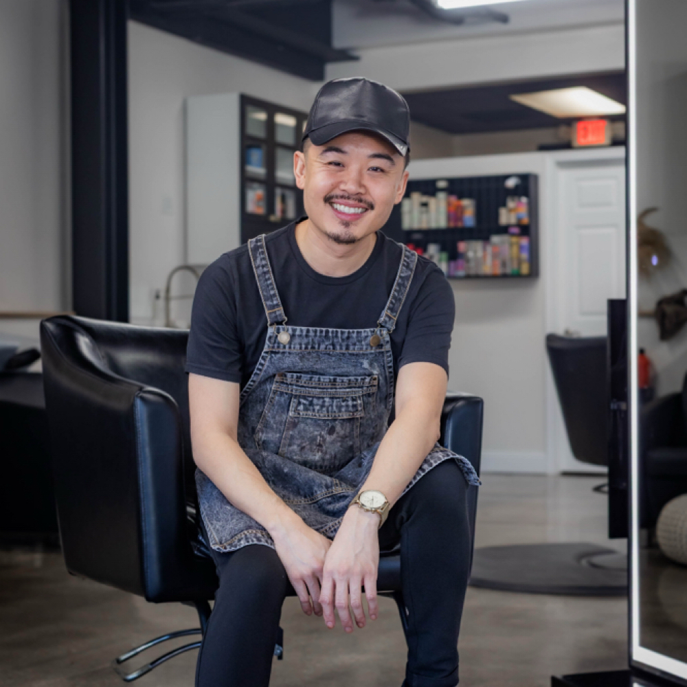 Simon Souvannarath at Crème Salon in Colleyville, TX