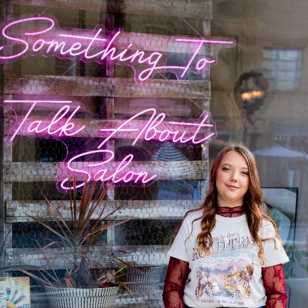 Jordan Angeles at Something To Talk About Salon in Marion, NC