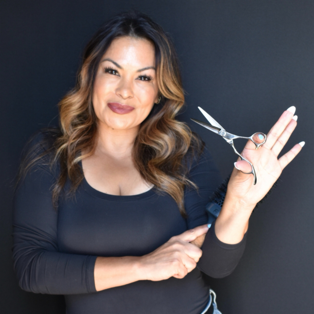 Sheila Fernandez at Hair Junkies Salon in Victorville, CA
