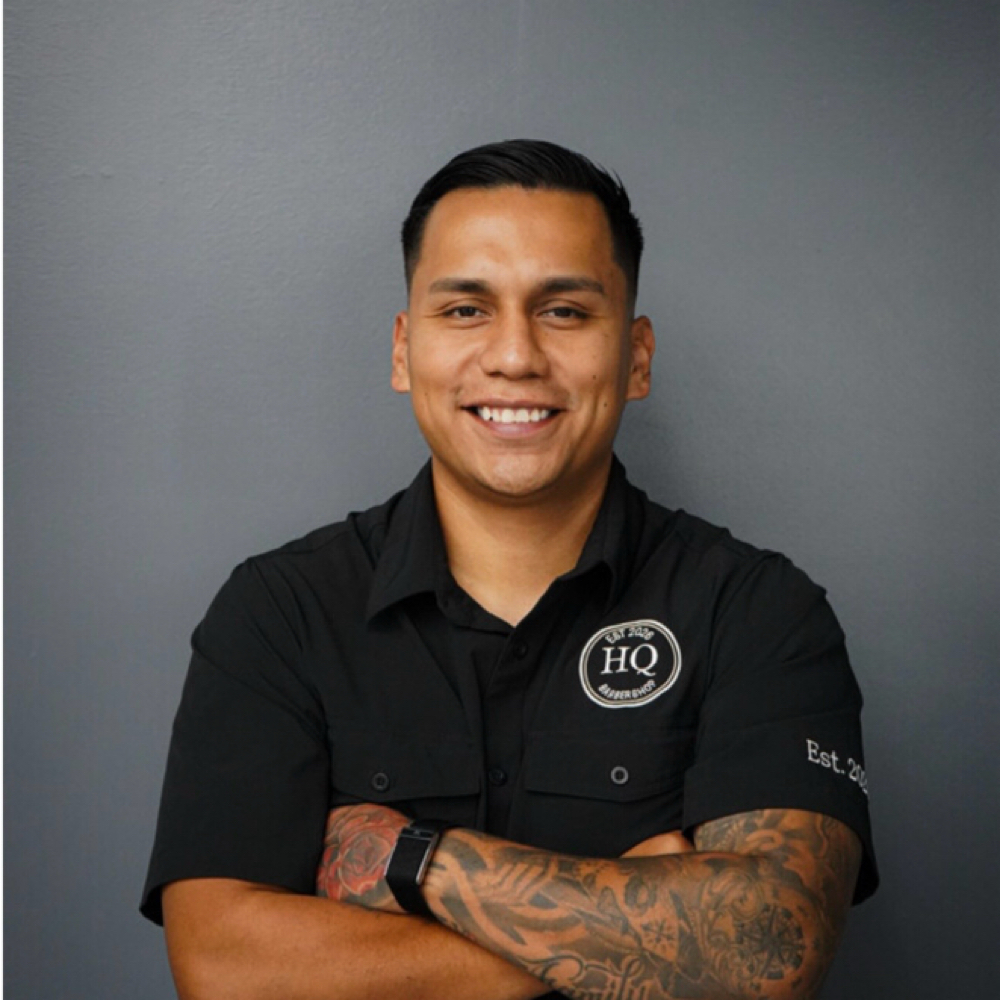 Luis Becerra at HQ barbershop in Magnolia, TX