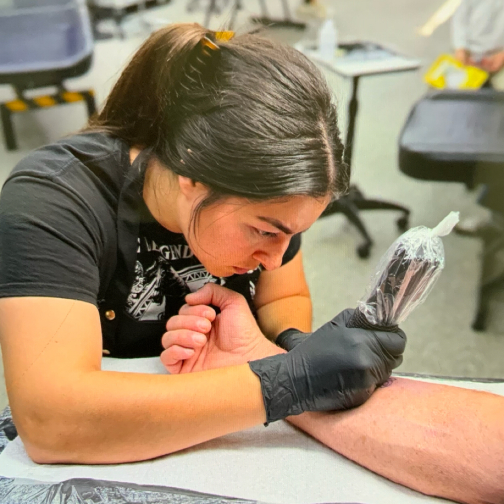 Meg Wichtman at The Church Tattoo Company in Jacksonville, NC