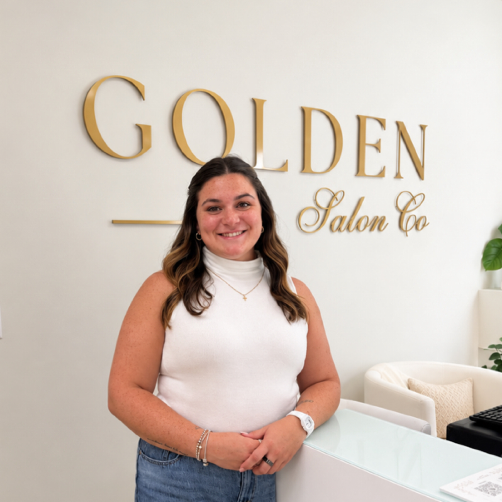 Cara Amancio at Golden Salon Co in Walpole, MA