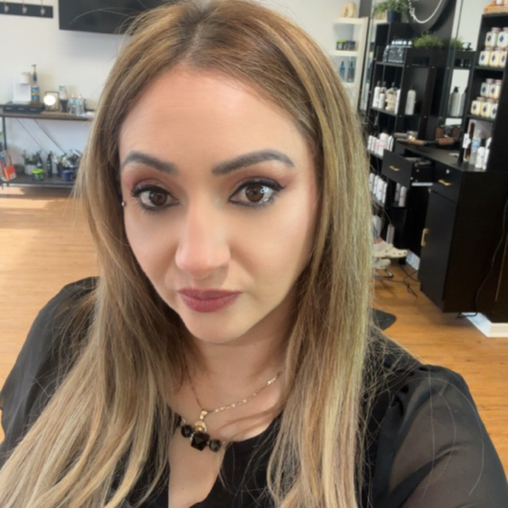 Lupita Baeza at Lu Hair Salon and Barbershop in South Elgin, IL