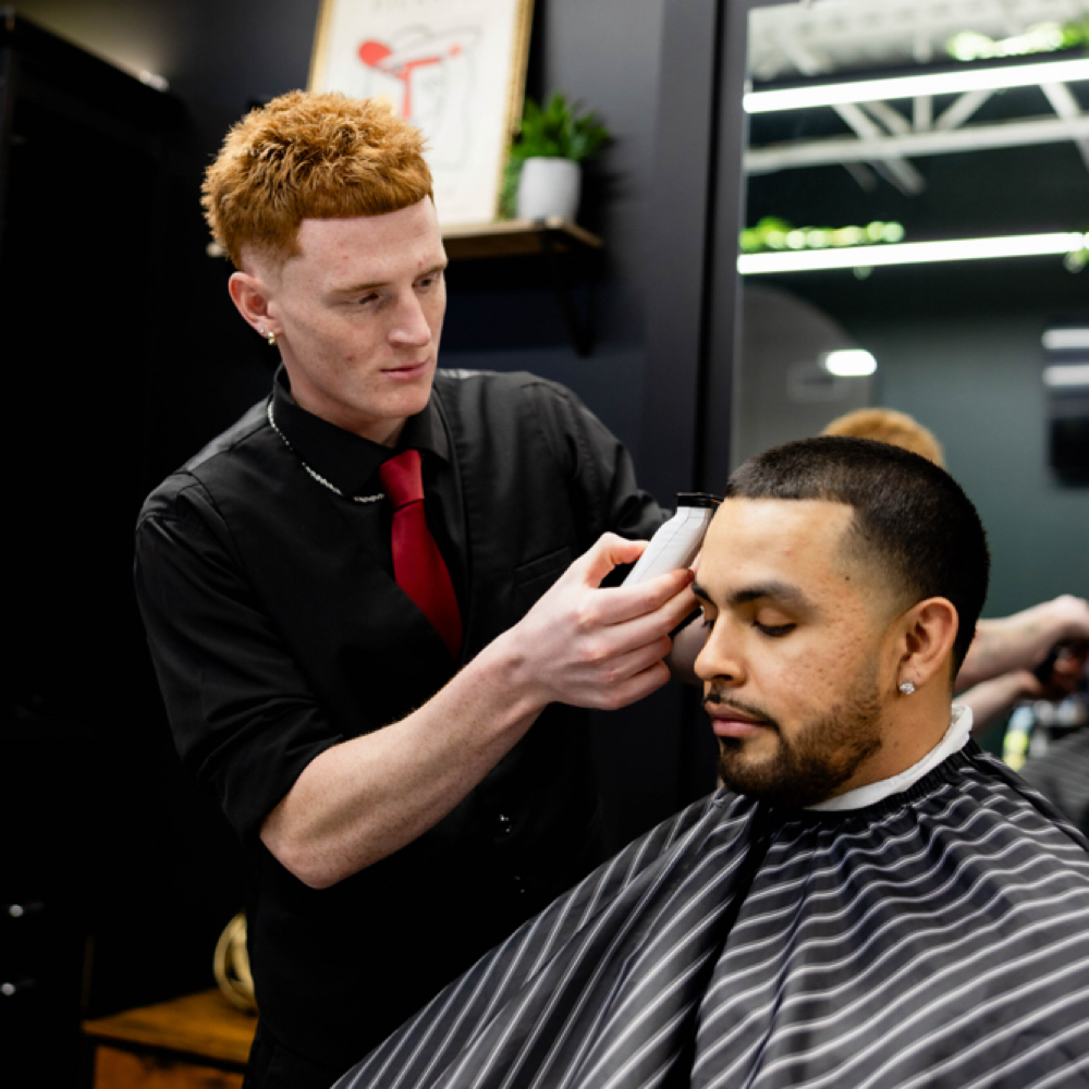 Dax Child at Tailored Barber Co. in Roy, UT