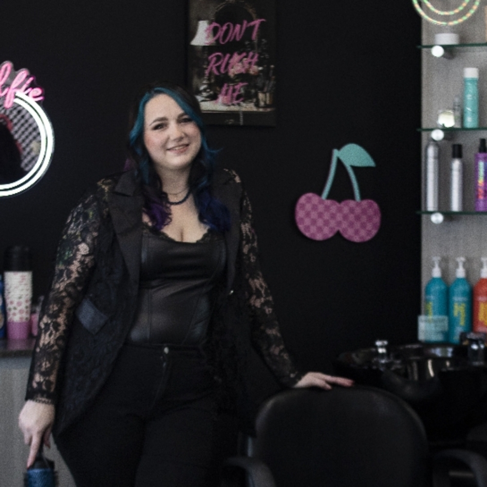 Baela Mcintire at Sinister Strands in Grove city, OH