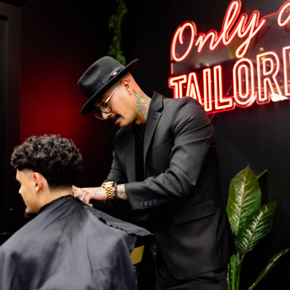 Joe Flores at Tailored Barber Co. in Roy, UT