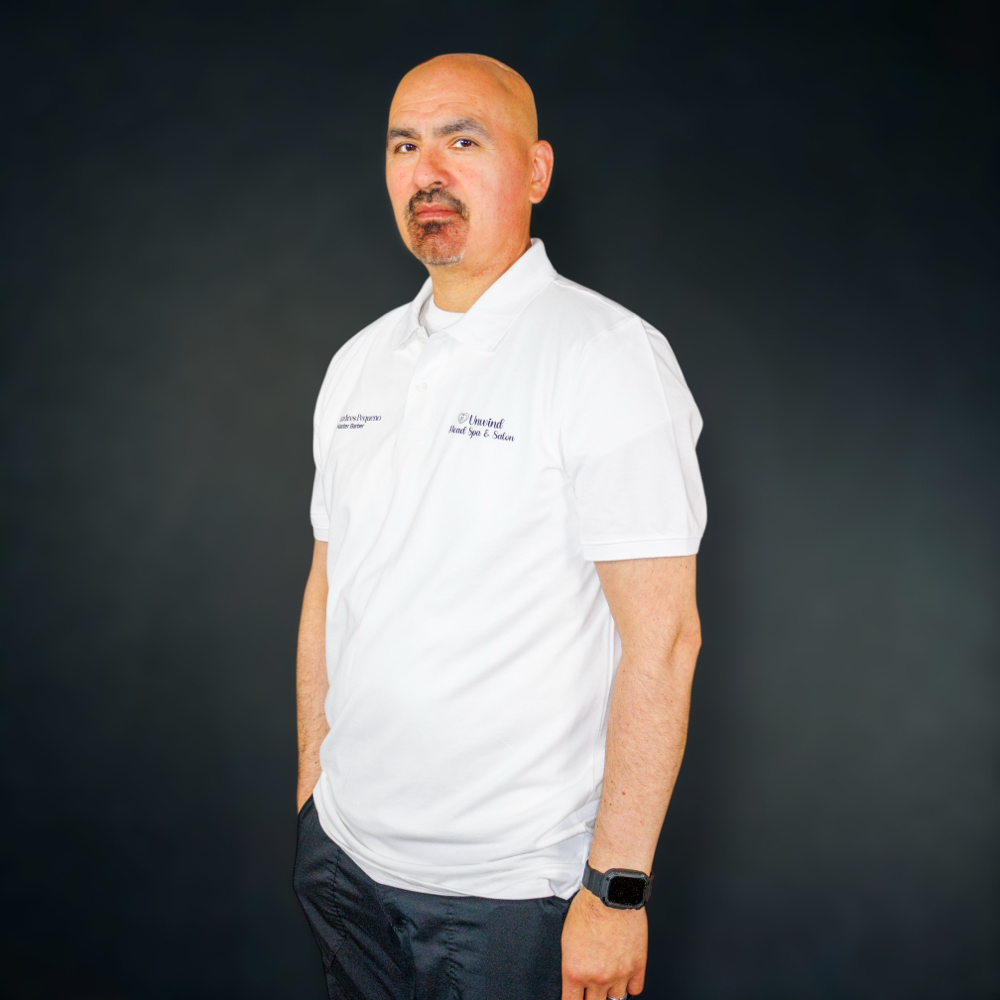 Andres Pequeno at Unwind Head Spa & Salon, LLC in Clarksville, TN