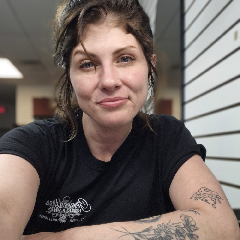 Bryttany Ramirez at Generations Barber Salon in Paradise, TX