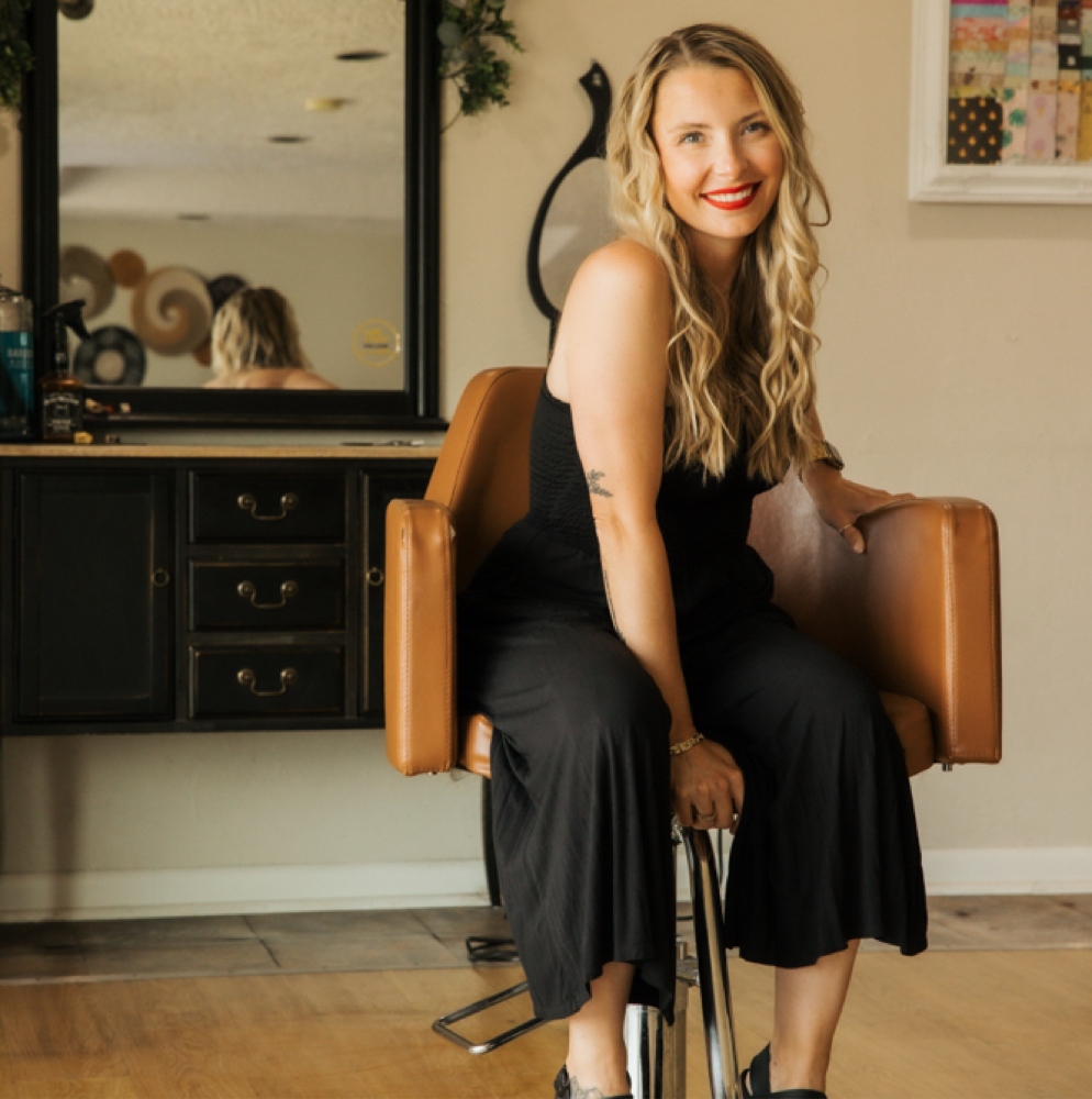 Linzy Hamberger at Foiled Hair Studio in York, PA