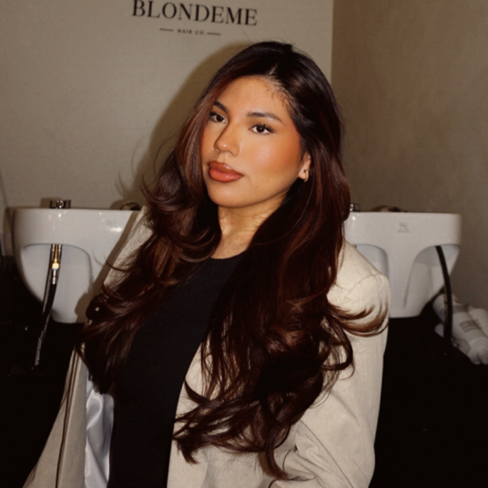 Jenn Rojas at Blondeme Hair Co. in Chantilly, VA