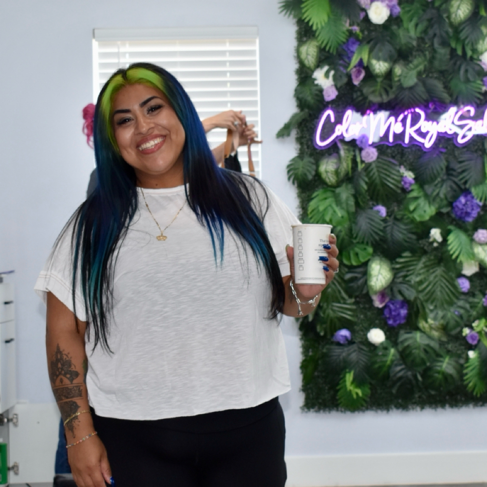 Lisa Marie at Color Me Royal Salon in Kyle, TX