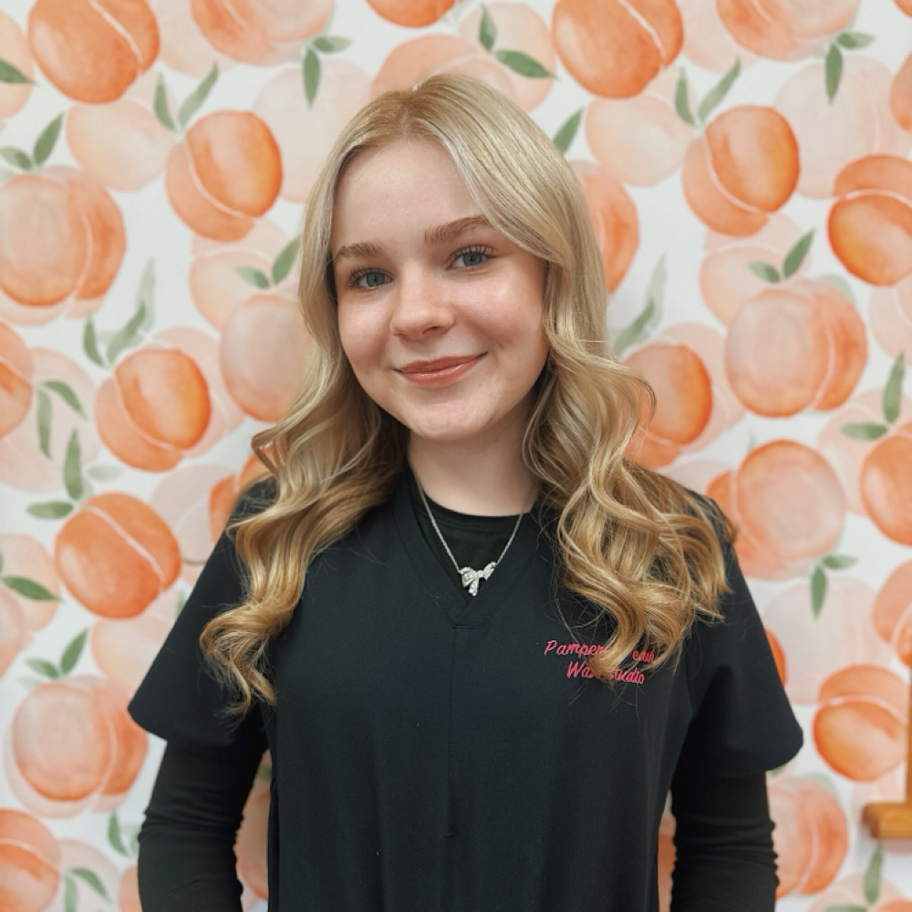 Addison Pangborn at Pampered Peach Wax Studio in Erie, PA