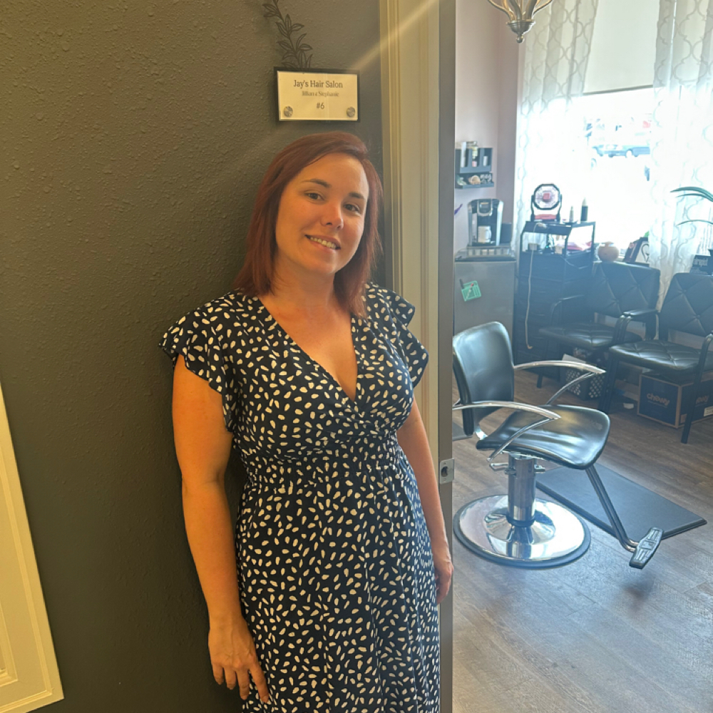 Jillian Lorenzini at Jay's Hair Salon in Ballwin, MO