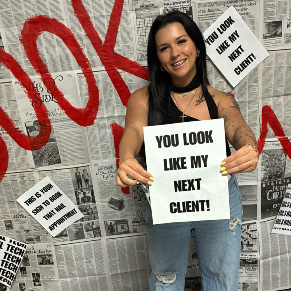 Asia Millwood at Tips N’ Toes Nail Salon in Oneonta, AL