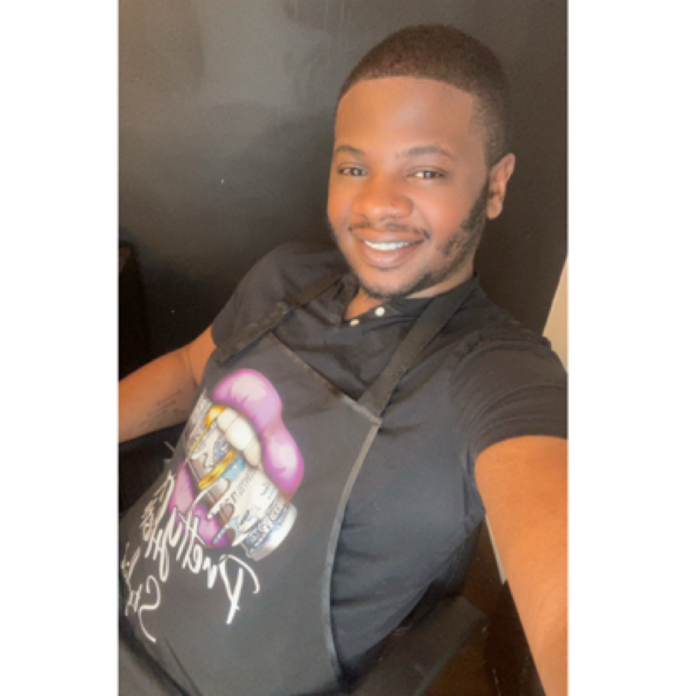 Kendrell King at The Hustlers Palace Salon in Whitehall, OH