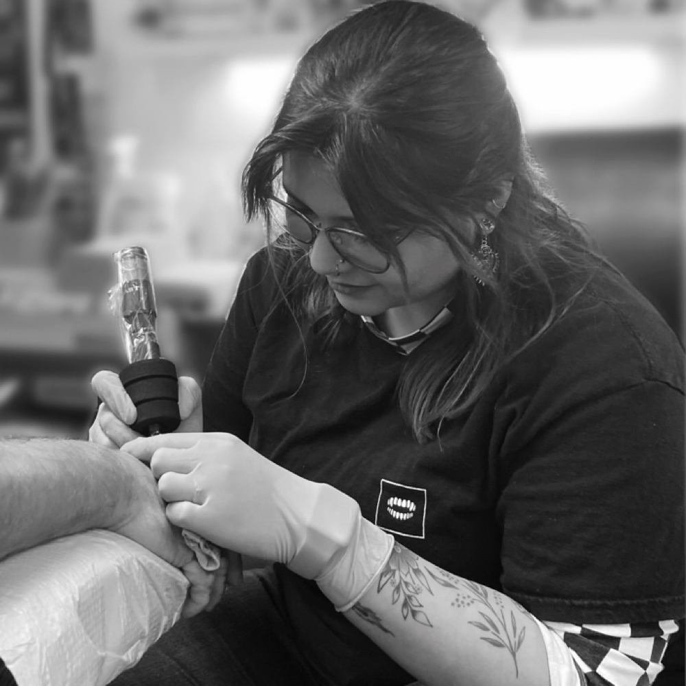 Yuli Alvarado at Under the Magnolia Tattoo in Lindale, TX