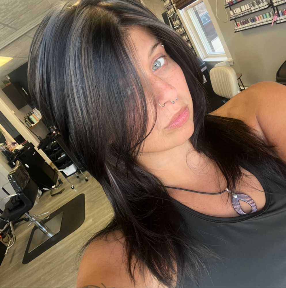 Gia Porcelli at Tangles Salon LLC in North Providence, RI