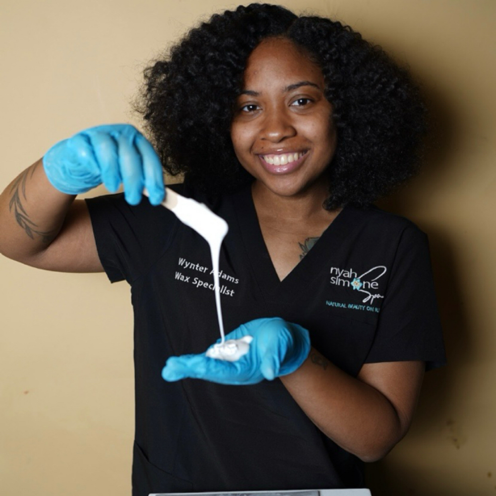 Wynter Adams-Edwards at Nyah Simone Spa in Garden City, NY