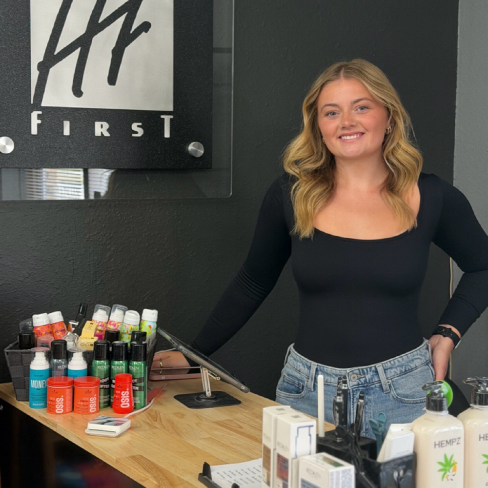 Aubree Caauwe at Head First Salon in LITTLE FALLS, MN