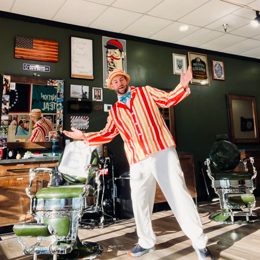 Pat Lynch at Lynch’s Barbering & Social Club in Surfside Beach, SC
