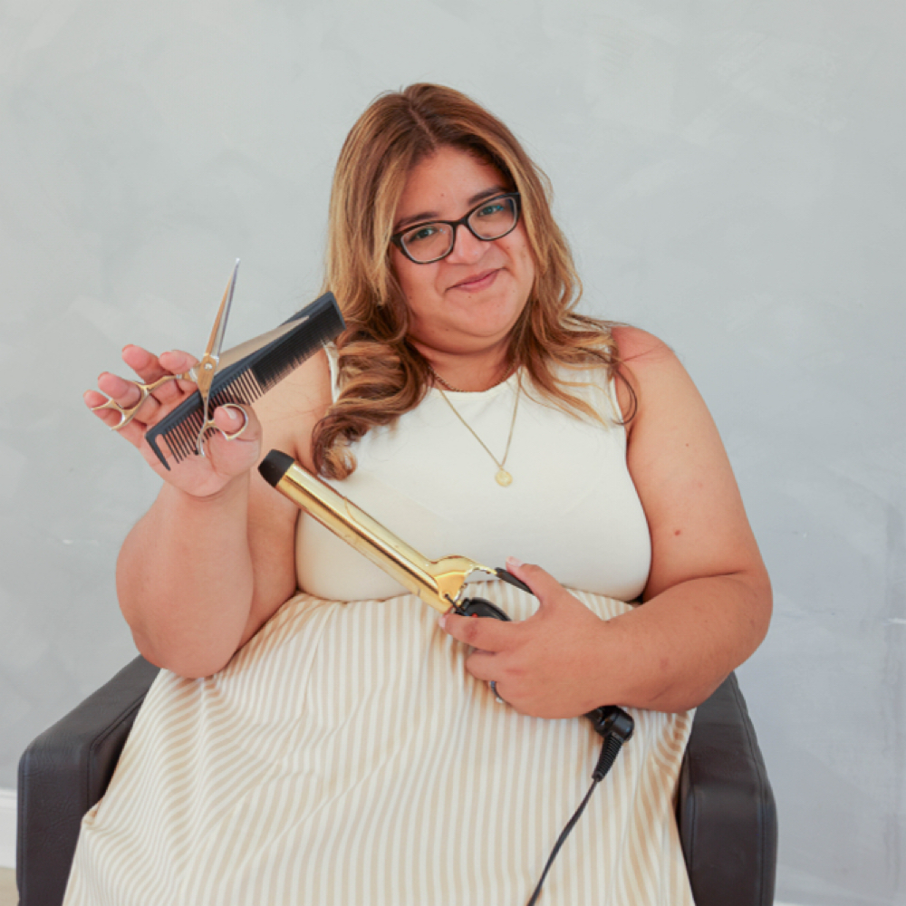 Cecilia Rodriguez at Unchained Salon in BURLESON, TX