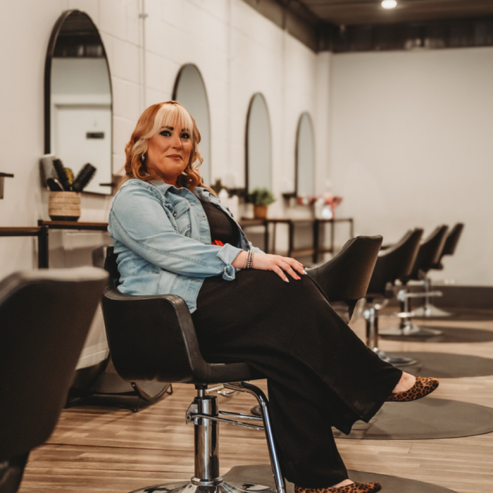 Emily Ezrow at Blackbird & Co. Hair Studio in Harrison, OH