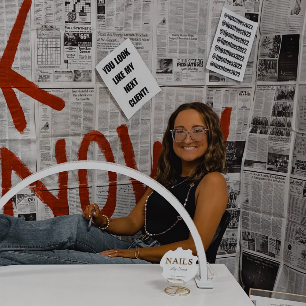 Sarah Ragsdale at Tips N’ Toes Nail Salon in Oneonta, AL