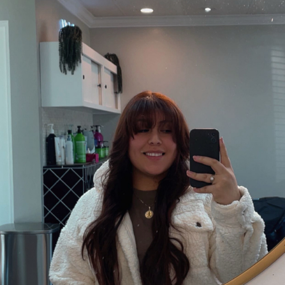Evelyn Perez at California Cosmetology Academy in Seaside, CA