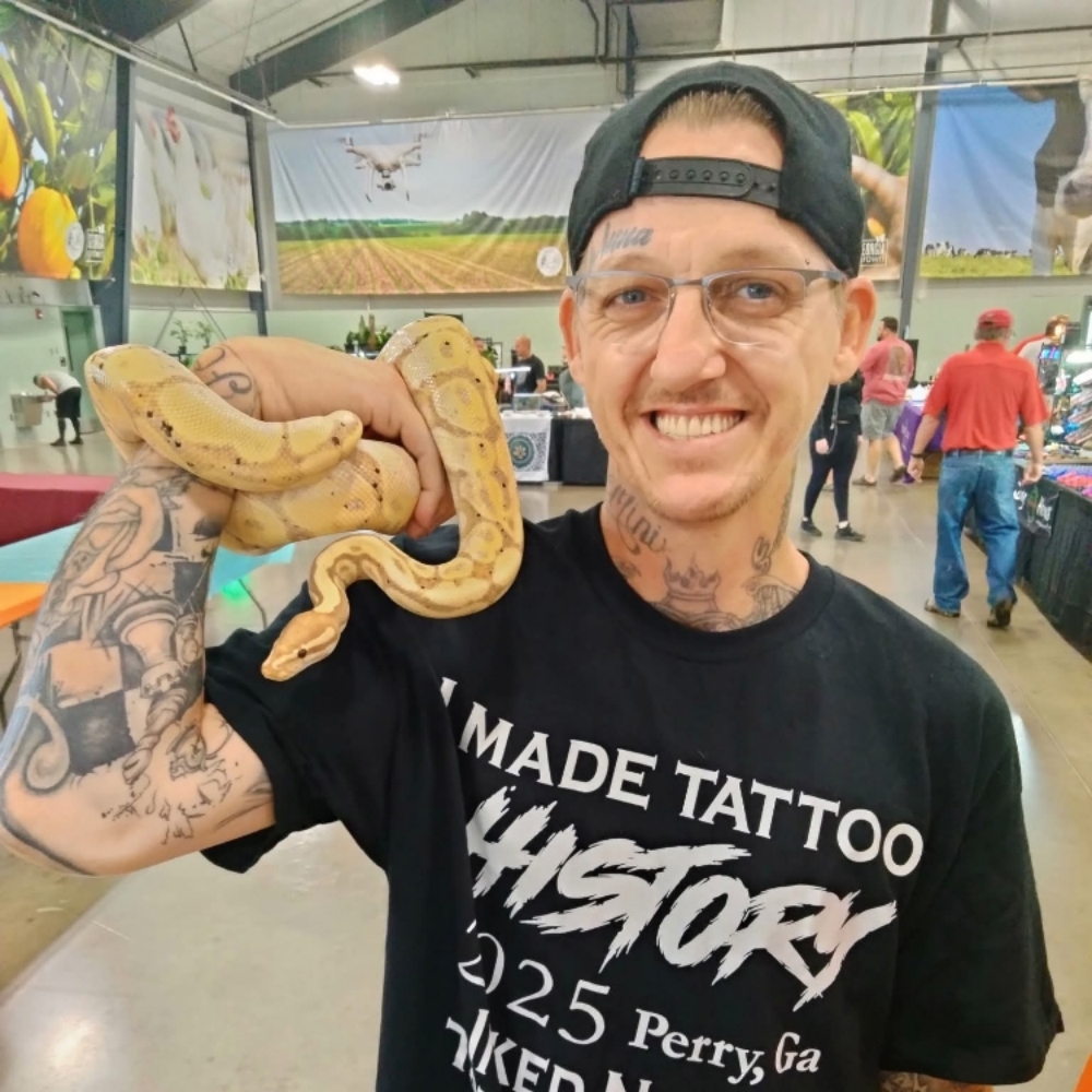 AJ Harper at Savage Art Tattoo & Body Piercing Studio in Warner Robins, GA