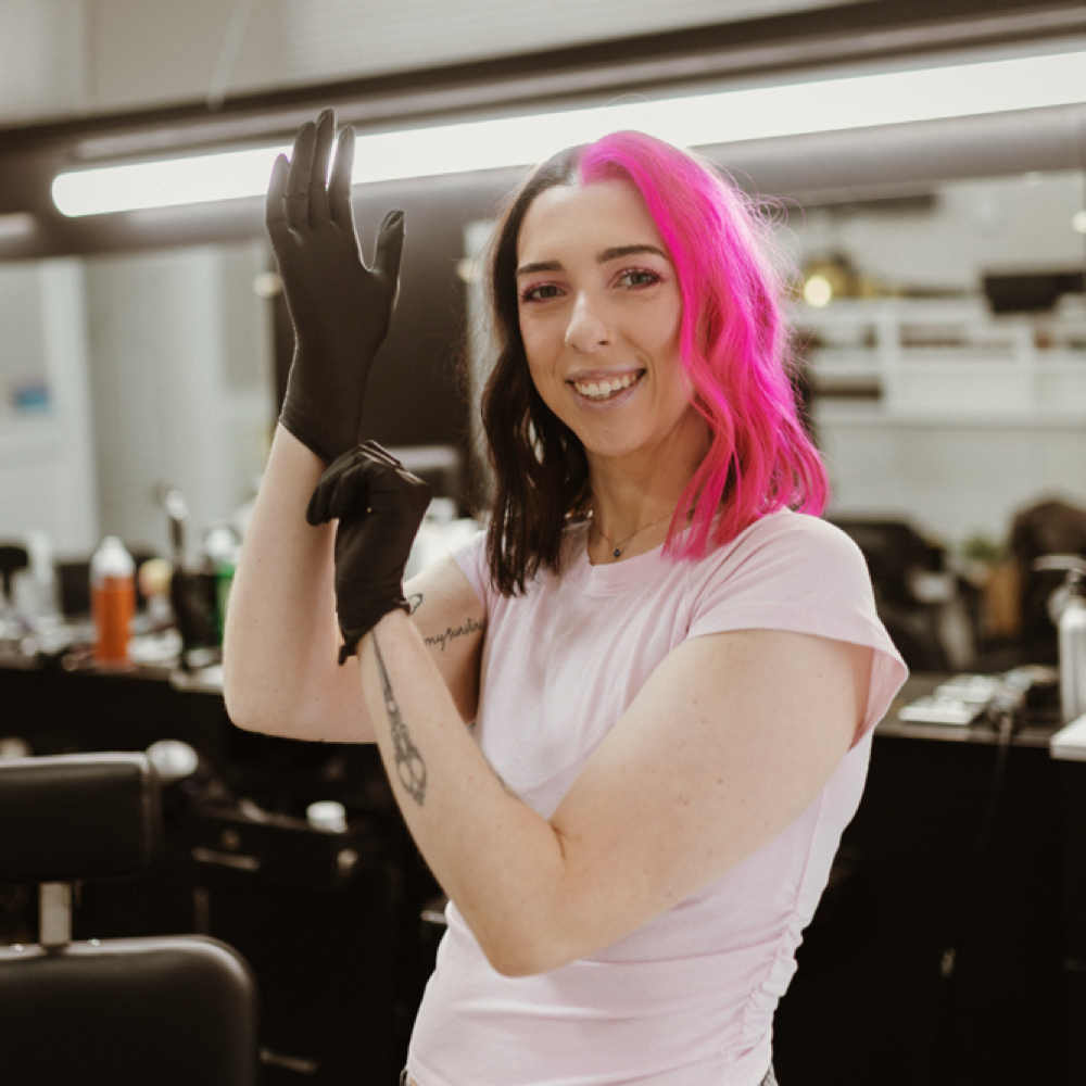 Amber Eskridge at The Beaver Barber in Louisville, KY