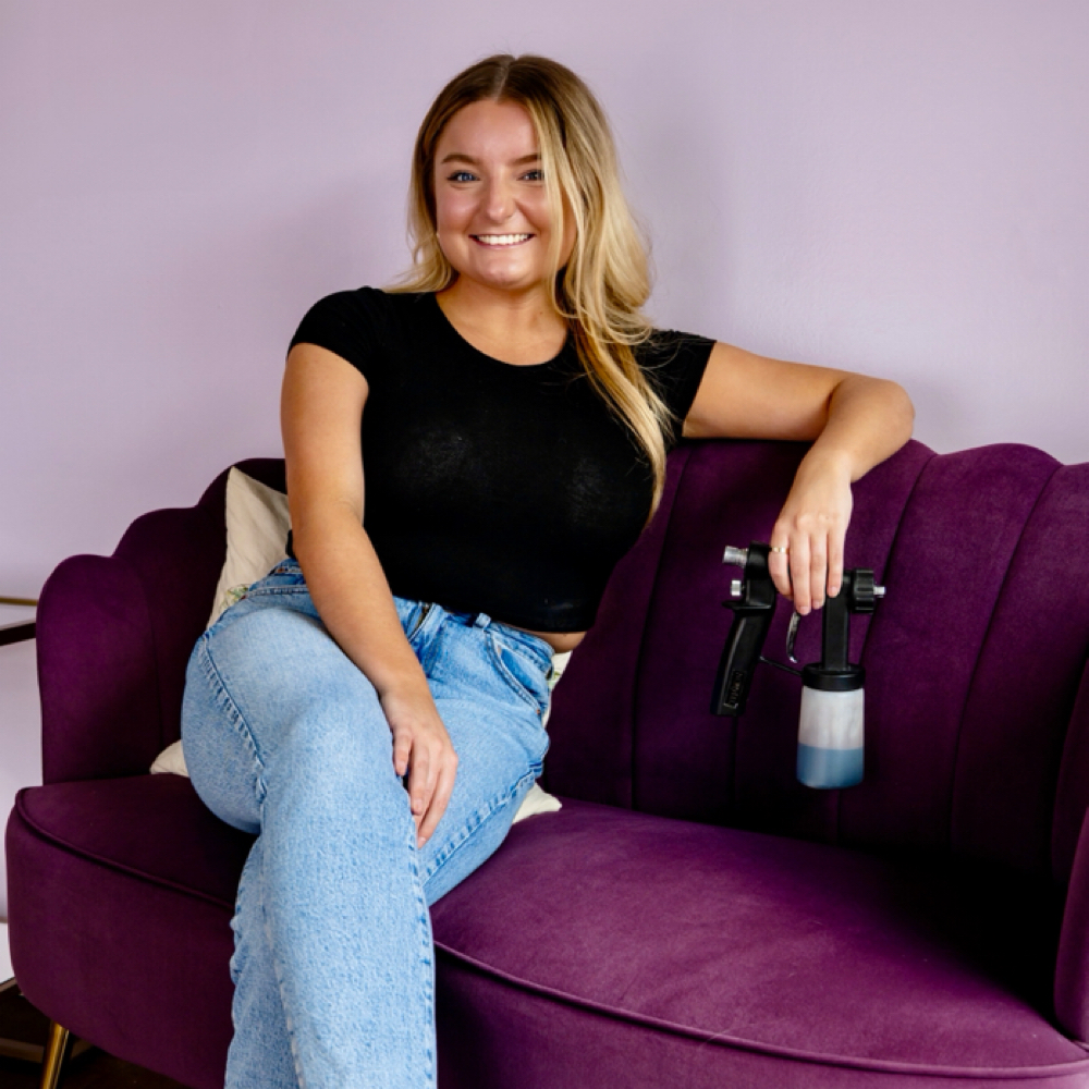 Emily Alicea at Bronzed Monarch Spray Tan Bar in Haddonfield, NJ