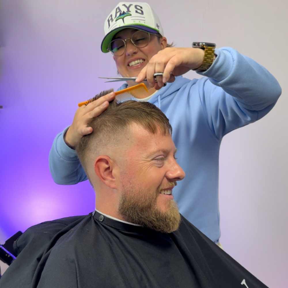 Nat Rodriguez at THRPYsuites Barbershop & Salon in Tampa, FL