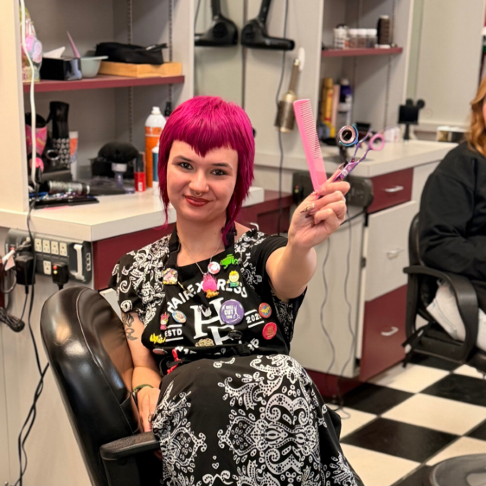 Angel Gray at Hair Express in Rochelle, IL