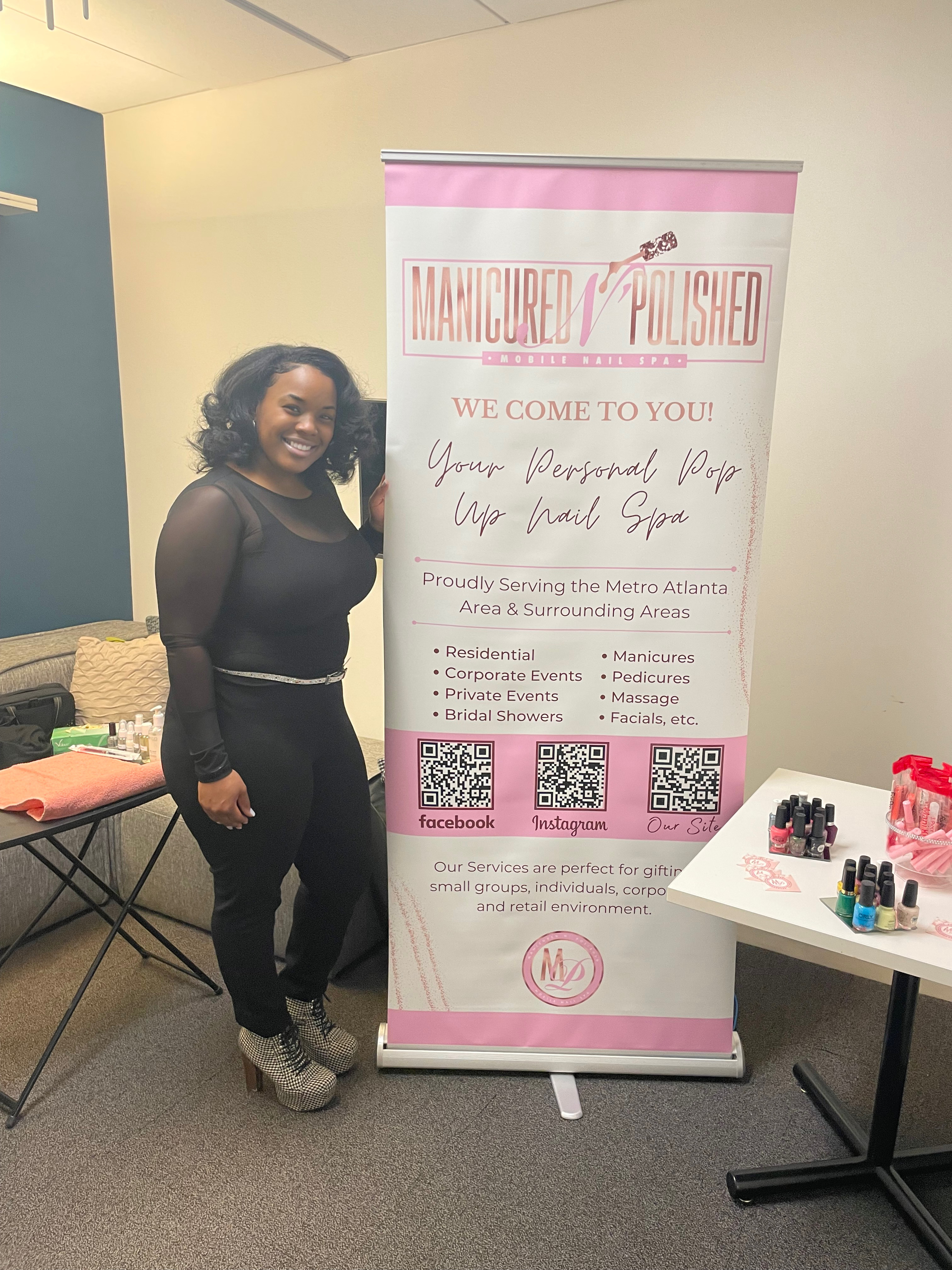LaTrane Simpkins at Manicured N’ Polished Mobile Nail Spa in Union City, GA