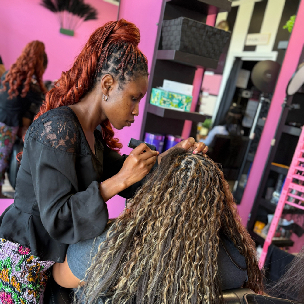 Chimene Konou at The Braid Bar Dayton, Ohio in Dayton, OH