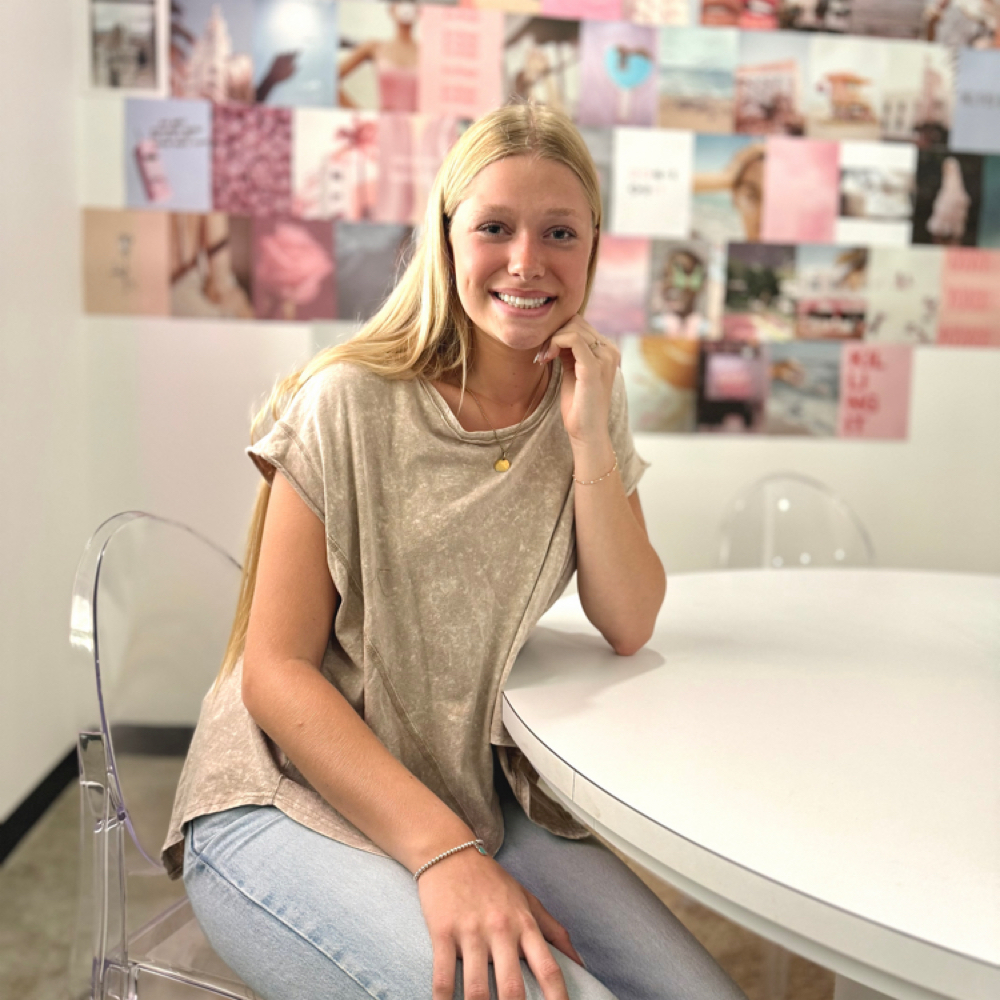 Lainey Johnston at Pink Beach in Adrian, MI