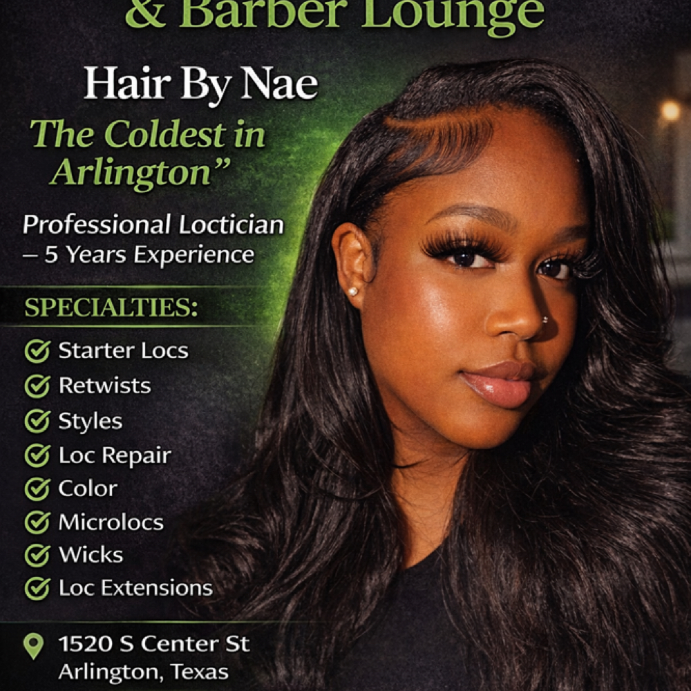 Dynee Adams at Mixxd loc n barber lounge in Arlington, TX