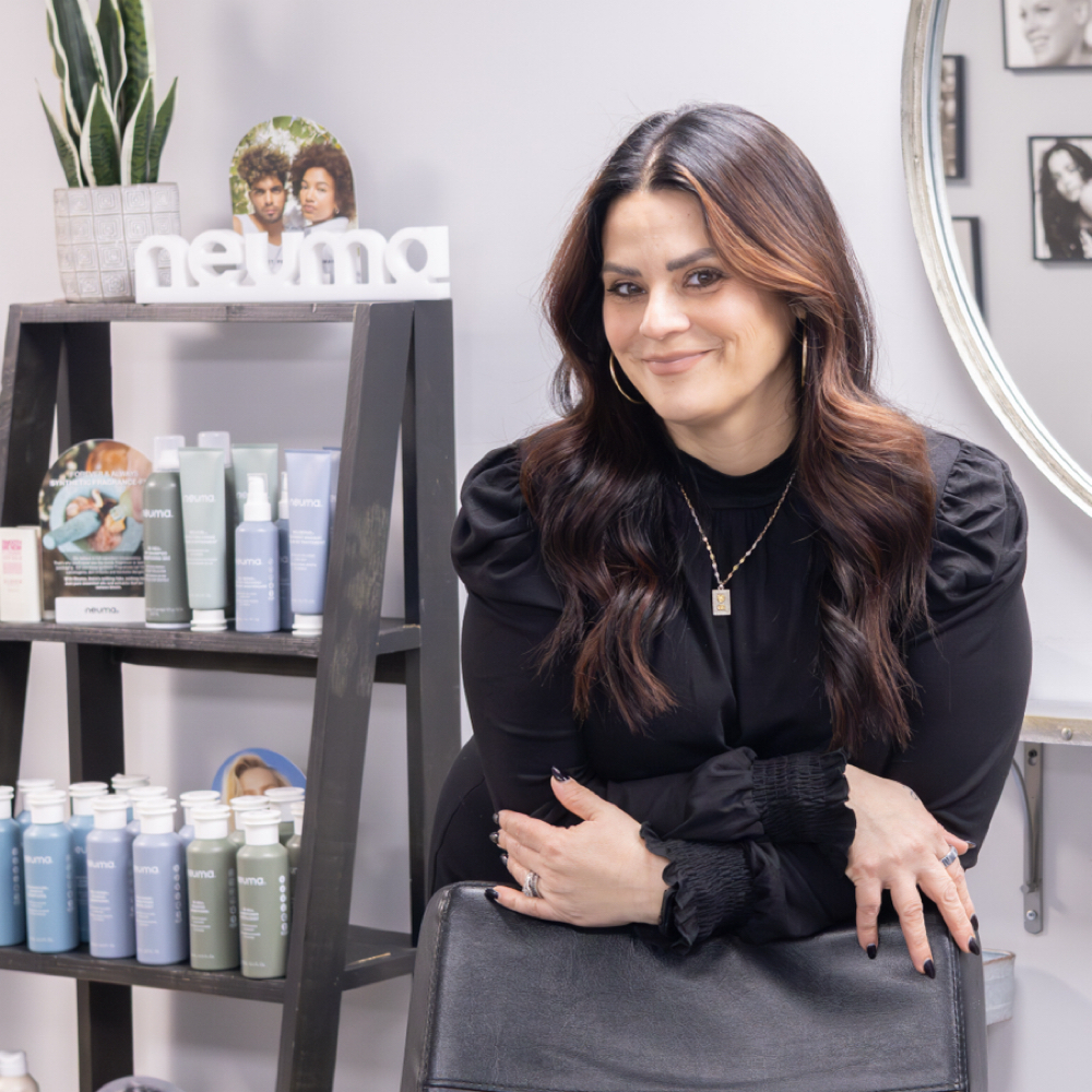 Rebecca Alvarado at B’Glam Studio in West Roxbury, MA