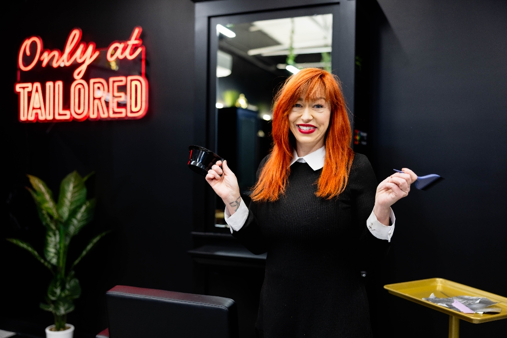 Jenny Wise at Tailored Barber Co. in Roy, UT