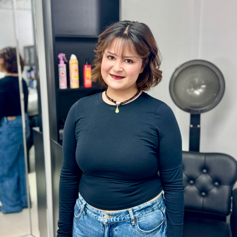 Anabela Rodas at Bombshell Hair Studio in Shrewsbury, NJ