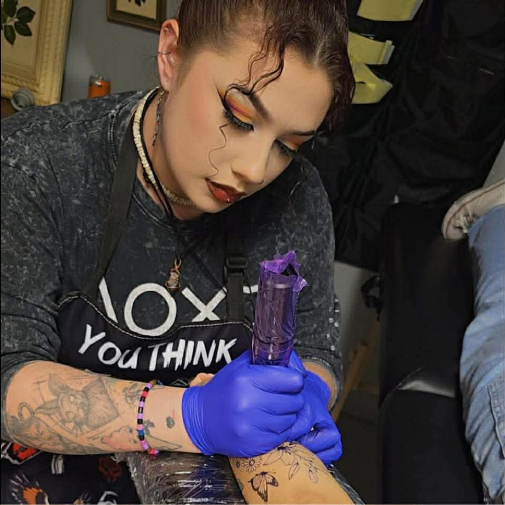 Cheryl Hope Bethel at The crown ink studio in Corpus Christi, TX